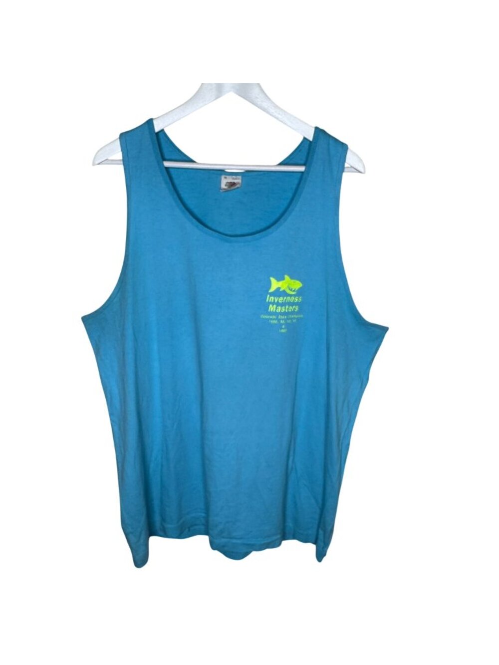 Vintage 90s Men's Blue Inverness Masters Muscle Tank Top, Americana Top, Size XL